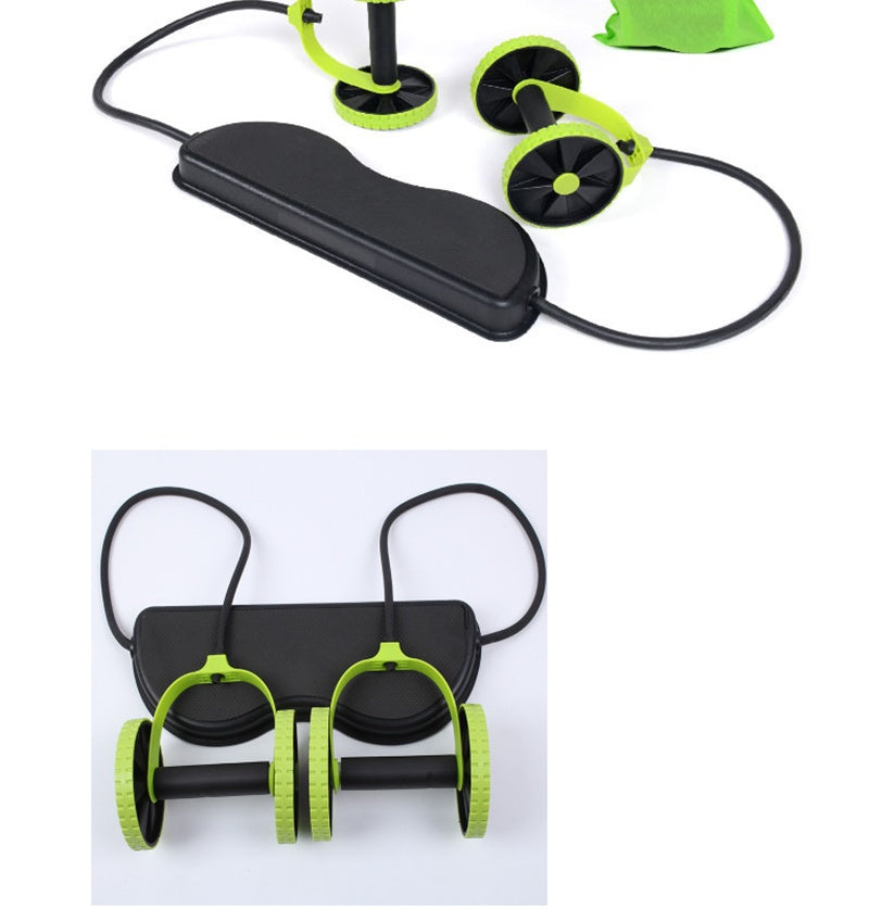 Tension Foldable Revoflex Xtreme Rally: Multifunctional Pull Rope Wheeled Abdominal Muscle Trainer for Home Fitness