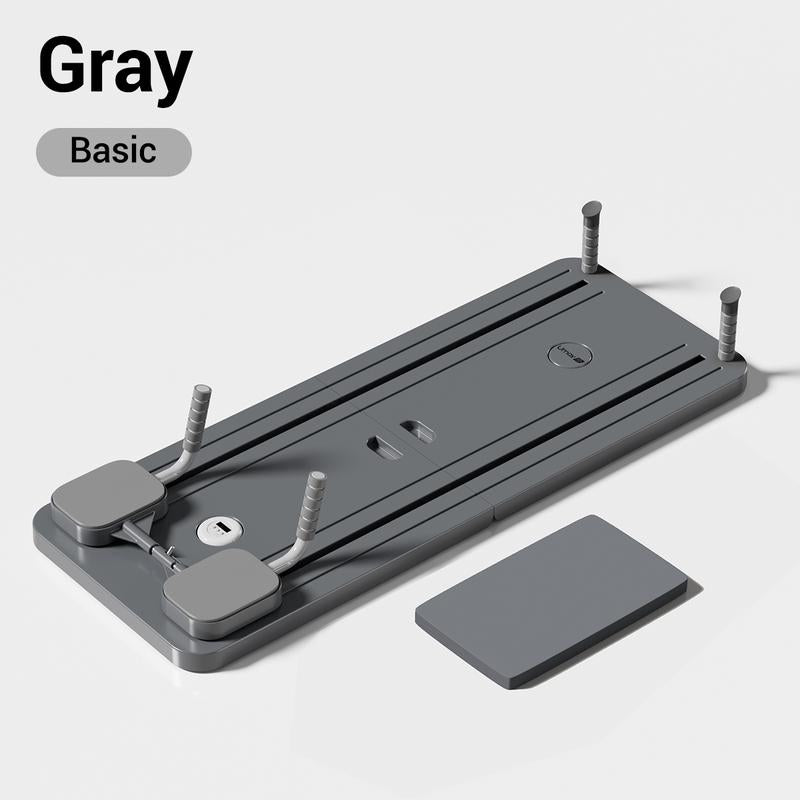 HealthyRealLife gray multi-functional ab exercise board with adjustable push handles and foam knee pad