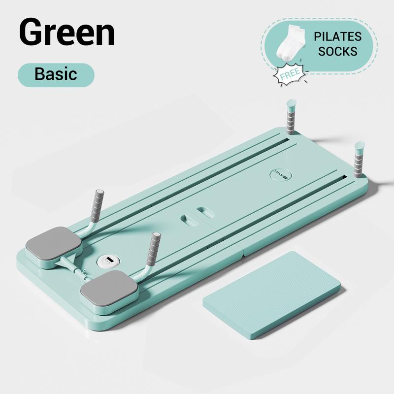 HealthyRealLife green multi-functional ab exercise board with adjustable handles resistance bands and foam knee pad