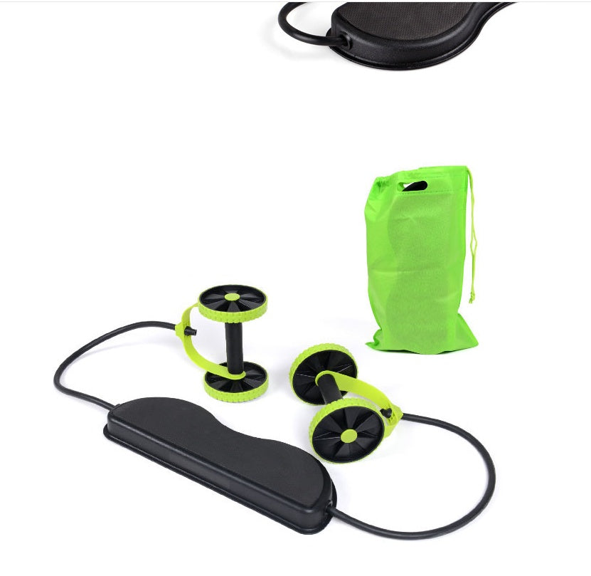Tension Foldable Revoflex Xtreme Rally: Multifunctional Pull Rope Wheeled Abdominal Muscle Trainer for Home Fitness