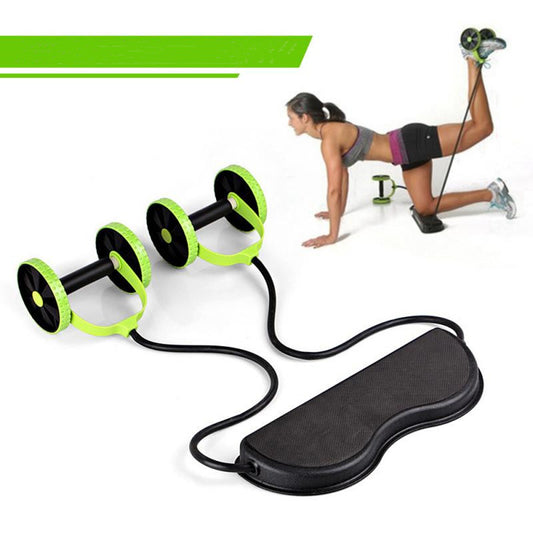 Tension Foldable Revoflex Xtreme Rally: Multifunctional Pull Rope Wheeled Abdominal Muscle Trainer for Home Fitness