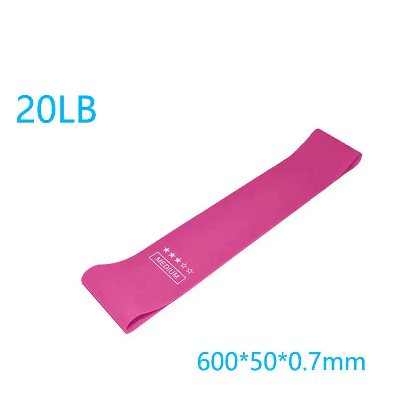 HealthyRealLife pink 20LB loop band medium flat 600 x 50 x 0.7mm resistance bands set for workouts