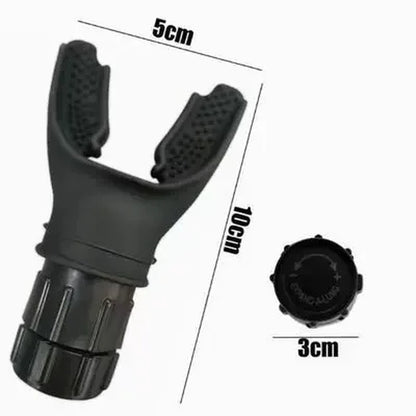 HealthyRealLife black silicone sports breathing trainer mouthpiece with textured bite pads adjustable resistance 10cm 5cm