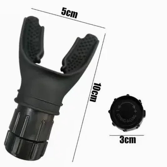 HealthyRealLife black silicone sports breathing trainer mouthpiece with textured bite pads adjustable resistance 10cm 5cm