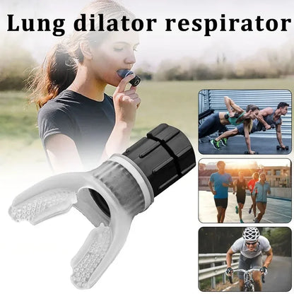 HealthyRealLife sports breathing trainer mouthpiece lung dilator respirator for runners cyclists and athletes