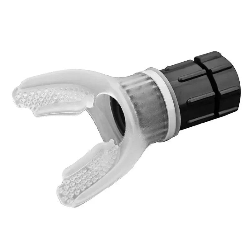 HealthyRealLife sports breathing trainer silicone dual mouthpiece with textured pads and adjustable resistance