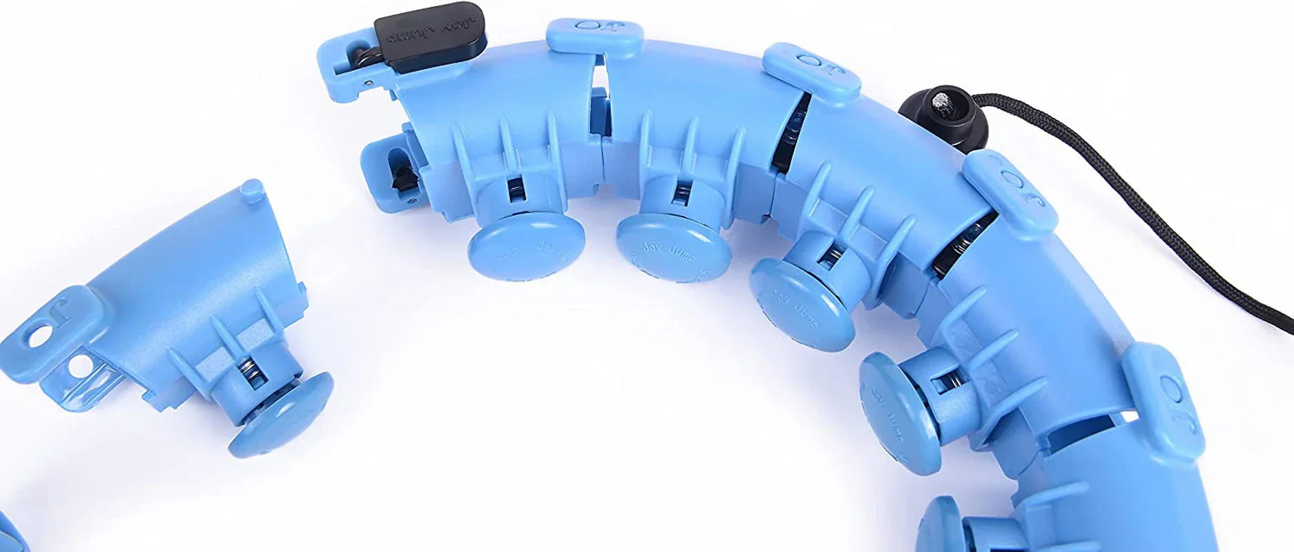 HealthyRealLife blue adjustable weighted hula hoop with detachable interlocking segments and retention cord