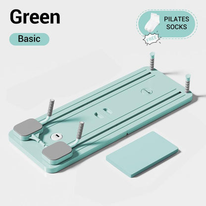 HealthyRealLife green multi-functional ab exercise board with adjustable handles resistance bands and foam knee pad