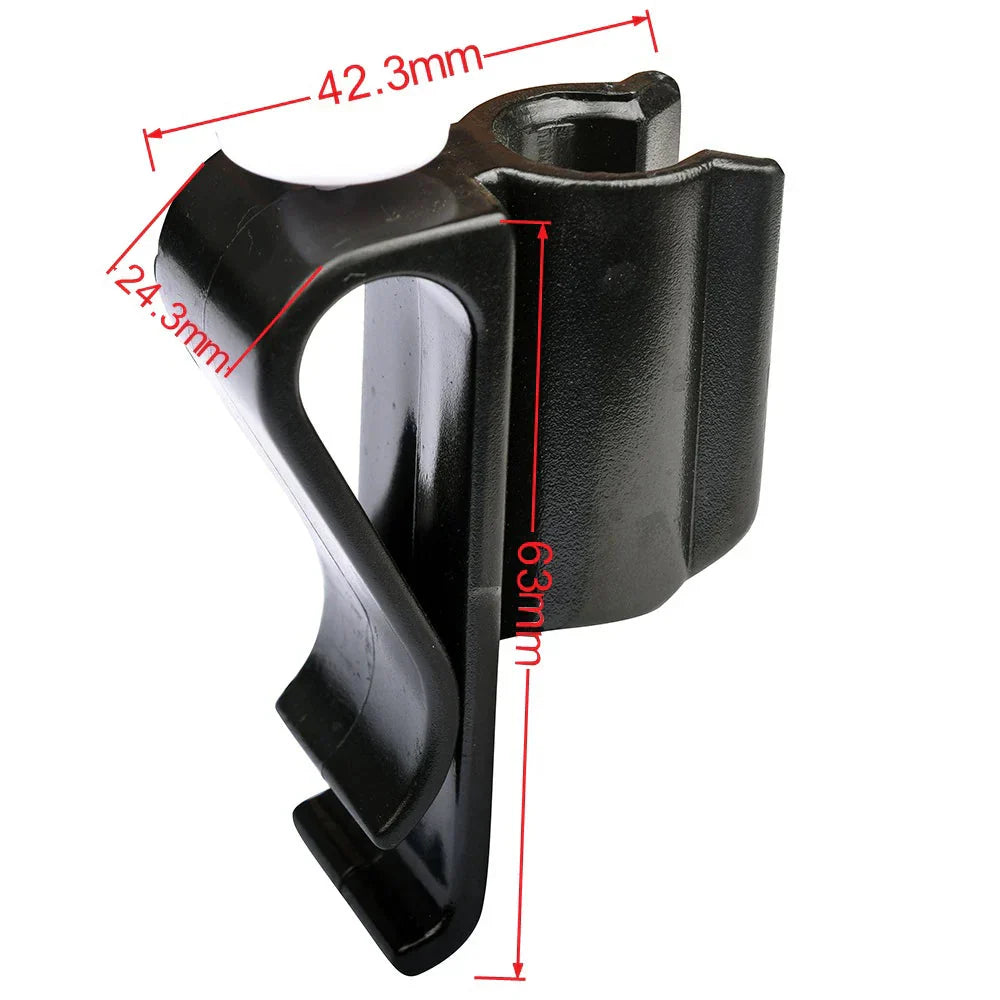 HealthyRealLife black plastic Golf club bag clips with universal clamp design 63mm length secure hold