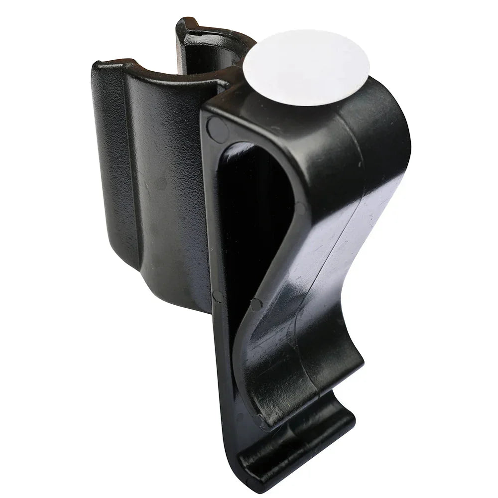 Black plastic Golf club bag clips for attaching accessories to golf bags durable curved clamp design